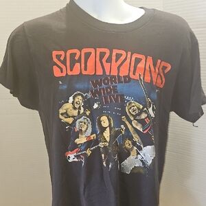 Vintage Scorpions Screen Stars Black Graphic Tee, 80s